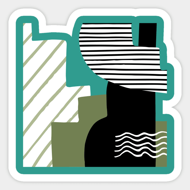 Abstract Lines And Soft Colors Sticker by waltzart